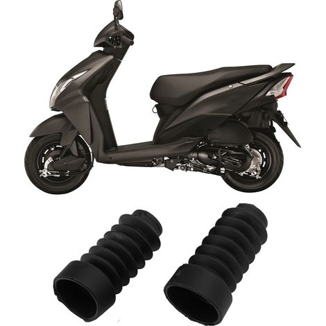 2PCS Protège-poussière amortisseur avant moto caoutchouc pour DIO 18/27/28/34/35 Noir (1/5)