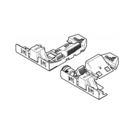Hettich – Clips pour coulisses Actro 5D Silent System – Jeu gauche et droite – Réglage latéral +/- 1,5 mm – Pour tiroirs en bois (1/4)