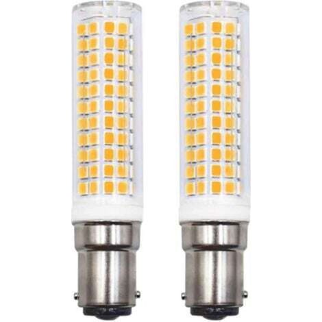 Set of 2 B15d LED Bulbs Replacement 75W 90W 80W Warm White 3000K 220V 230V 890lm 7W Wall Light for Living Room Chandelier Sewing Machine [Energy Class E] (1/5)