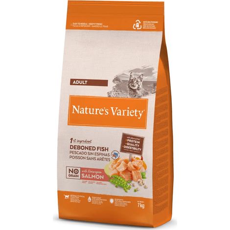 Nature's Variety Sans Céréales Saumon Adulte - Aliment pour Chats Adultes au Saumon
