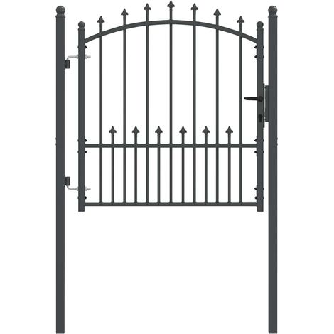 Fence Gate with Spikes EMMEN 100 x 100 cm Powder-coated steel vidaXL