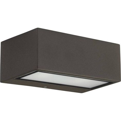 Leds-C4 Nemesis Aluminium - Applique murale extérieure à 1 ampoule marron IP44 (1/2)