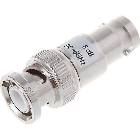 Adaptateur coaxial BNC 3 W RF fixe, atténuateur DC-6 GHz droit, atténuation : 3-30 dB (1/4)