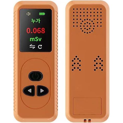 (orange)dtecteur De Rayonnement Nuclaire Compteur Geiger Surveillance Radioactive En Marbre (1/3)