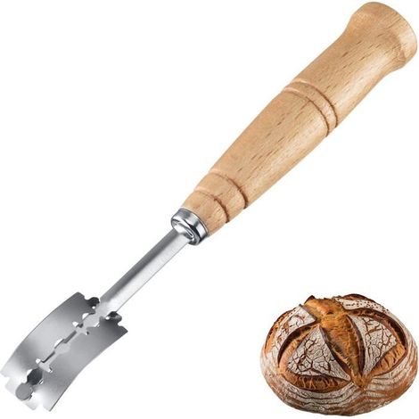 Lame de boulanger, Pour scarifier la pâte à pain, avec 5 lames en acier inoxydable et étui, accessoire pratique de boulangerie (1/5)