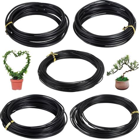 Fil De Fer Pour Bonsaï - Aluminium Anodisé - 1 0mm 1 5mm 2 0mm 2 5mm 3 0mm - Noir - 40 M (1/5)