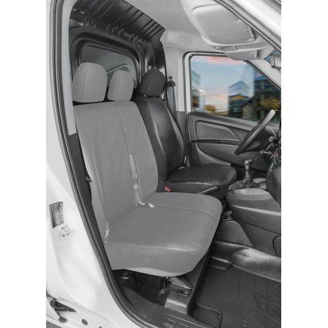 Passform Sitzbezug aus Kunstleder kompatibel mit Ford Transit Conect, Einzelsitz mit Armlehne innen (1/5)