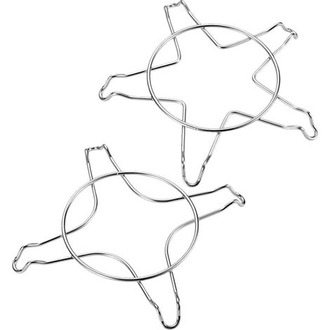 2 pièces Gasherd Topfhalter aus 304 Edelstahl Multifunktionale Herdablage Rutschfeste Wok et (1/5)