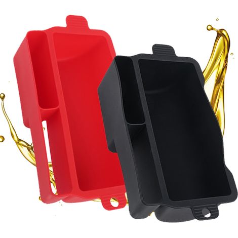 Lot de 2 sacs à graisse en silicone pour Blackstone, 21,6 x 10,9 x 6,9 cm, réutilisables, compatibles avec les plaques de cuisson, barbecues et appareils de cuisson Blackstone. (1/5)