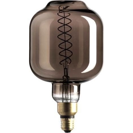 Lampe LED Spirale en Verre Fumé – 8W – 250 lm – 2000 K – Effet Lanterne – Éclairage Design Décoratif