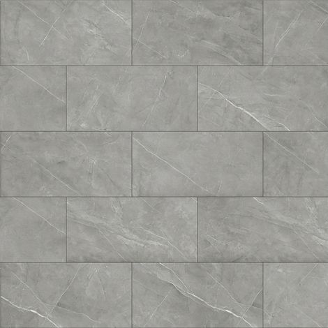 FLOORNOVO Neuheit Klickfliese ohne Verkleben 600 x 294 x 9 mm die erste Fliese zum Klicken Kalkstein Marmoroptik Supermatt Grau Bodenbelag Fliesenformat (1/5)