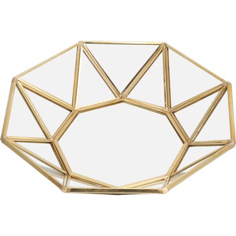 octogonal de rangement en verre plateau décoratif (1/5)