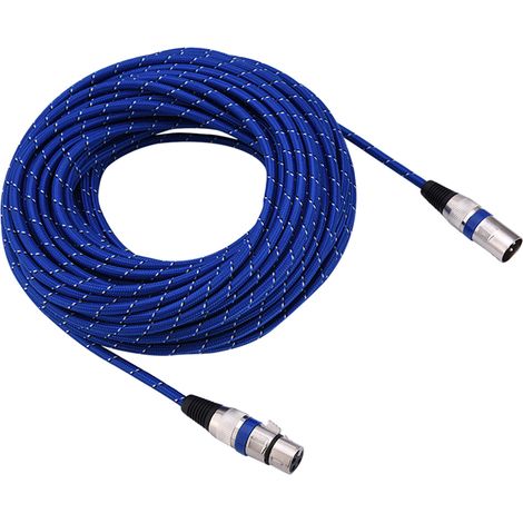 20 Meter langes XLR-Audiokabel (Stecker auf Buchse) für professionelle Mikrofone