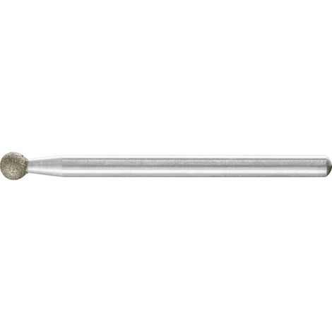 PFERD TOOLS Diamant-Schleifstift Kugel Ø4,0mm Schaft-Ø3 mm D91 (fein) zum Gravieren und Entgraten 5 Stk