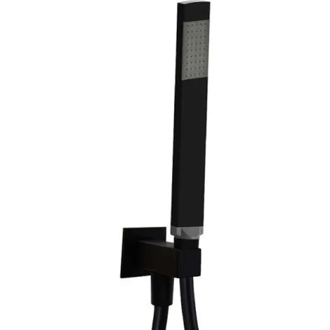 SET DOCCIA QUADRO CON SUPPORTO E PRESA ACQUA 1 GETTO - NERO OPACO   RUBINETTERIA PAFFONI Spa