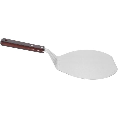 Spale professionnelle en acier inoxydable alimentaire avec manche en bois pour gâteau, pizza, crêpe - lot de 1 (1/5)