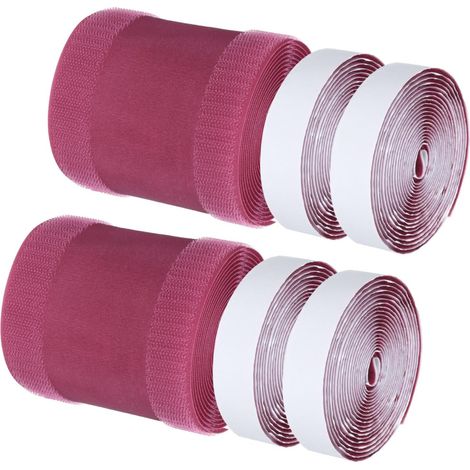 Protège-Câble de Sol 9,8 Pieds x 4" Grip Floor Cable Protector Management pour Sol avec Adhésif au Dos pour Éviter Trébuchements Mélange de Nylon et de Polyester Rouge 2 Pièces (1/5)
