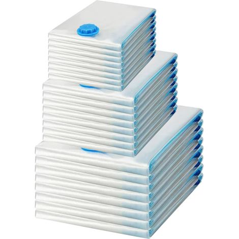 Sachet de rangement sous vide avec compression d'air, étanche et magique, pour vêtements, maison et voyage, lot de 10 grands sacs de conservation (1/5)
