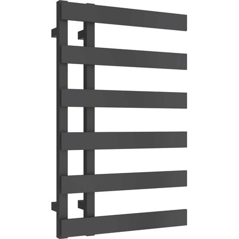 Reina Florina Designer Heated Towel Rail 800mm H x 500mm W Anthracite (1/3)