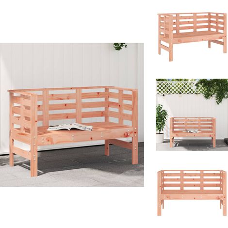 Banc de jardin 111,5x53x71 cm bois massif de douglas - Banc De Jardin - Banc Extérieur - Mobilier De Jardin - Chaise Longue - Terrasse (1/5)