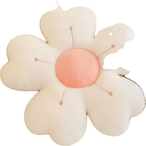 Coussin, Design en Peluche Douce, Décor Intérieur Confortable, 50cm, BLANC (1/2)