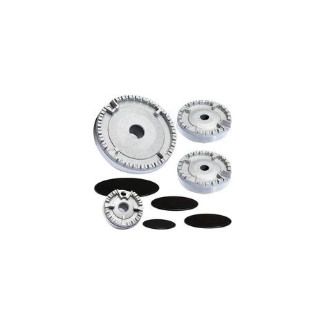 Paquet de 4 couvercles de brûleur à gaz pour fours, cuisinières, cuisinières à gaz, bases, accessoires de cuisinière à gaz (dessus plat) (1/5)