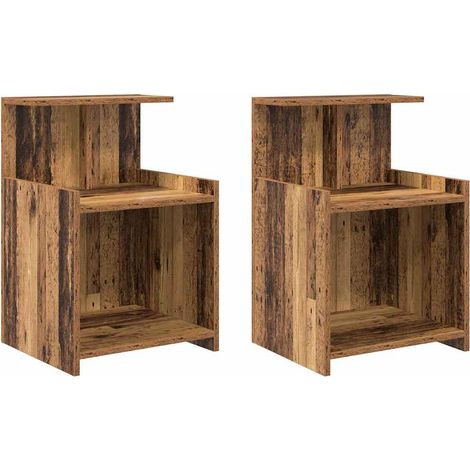 Maison Exclusive - Armadio da Notte 2 pcs Legno vecchio 40 x 35 x 60 cm