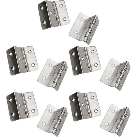 Bisagras para puertas plegables de 10 piezas - Bisagras para armarios de 44x15x1 mm, resistentes al agua, para cajones (1/5)