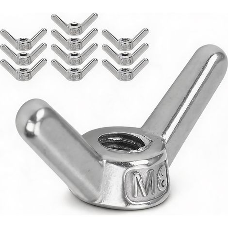 10 Pièces Écrou à Griffes M8, Écrou de Fixation en Acier Inoxydable 304, Rondelle à Collier pour Pièces de Fixation en Menuiserie (1/5)