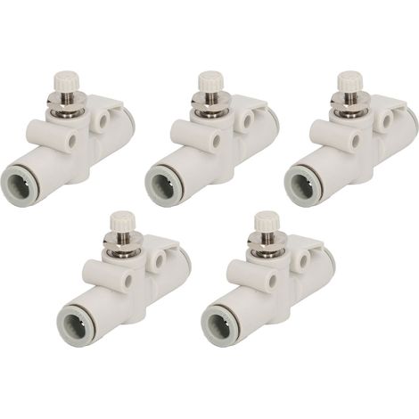 5 Pièces Valve de Régulation d'Air PVC pour Raccord Rapide de Tuyau Pneumatique, Outils de Conduit (1/5)