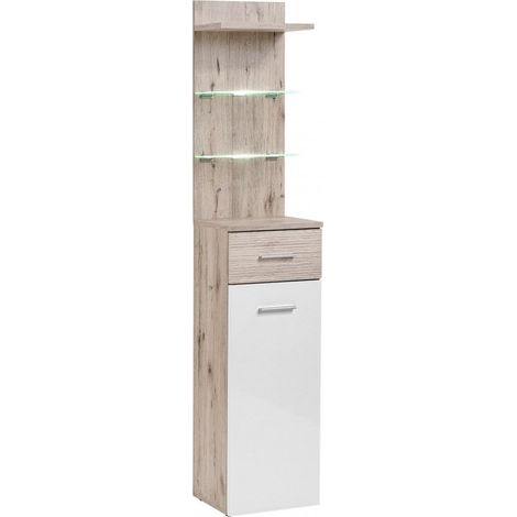 Placard de rangement avec étagères - GUSTAVO - 40 x 35 x 200 cm - Livraison gratuite