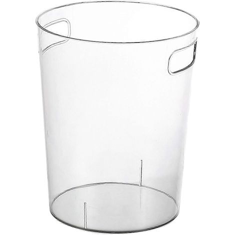 Petite poubelle transparente de bureau avec poignées, idéale pour la cuisine, la chambre, le bureau ou la résidence étudiante. Boîte de rangement pour la maison.-16.5x17.5cm
