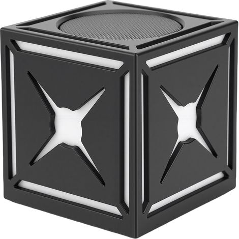 Mini enceinte Bluetooth avec lumières RGB, portable et sans fil, pour téléphone, ordinateur portable et tablette, idéale pour les fêtes à la maison, en extérieur ou à la plage (noire). (1/5)