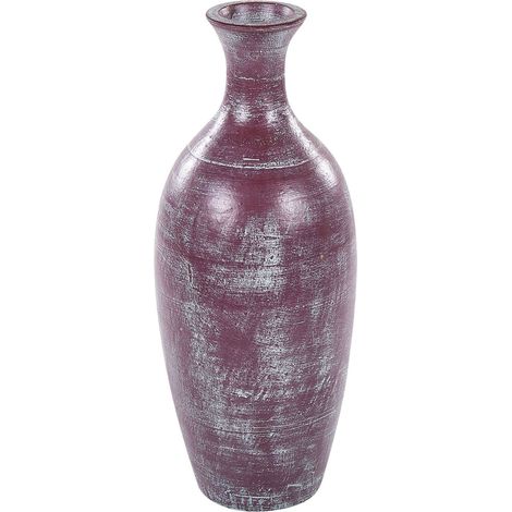Vase Décoratif Marron en Terre Cuite 57 cm Peint à la Main Effet Vieilli Kardia (1/5)