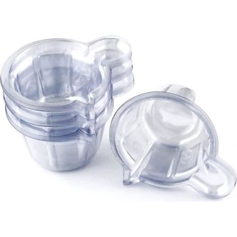 Gobelet doseur - Transparent - 40 ml - Lot de 100 - Plastique - Multi-usages pour résine époxy (1/4)