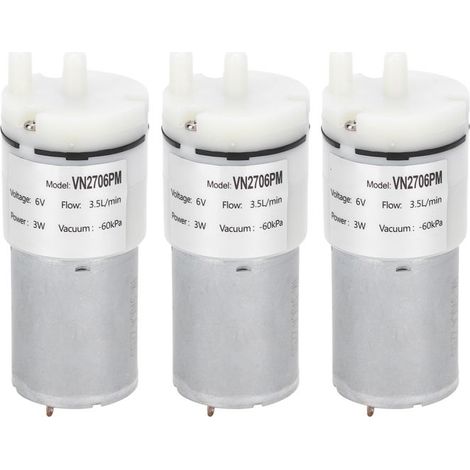 Set mit 3 Mikro-Wasserpumpen, Mini-Tauchmotor, Aquarien-Luftzubehör DC6V VN2706PM (1/4)