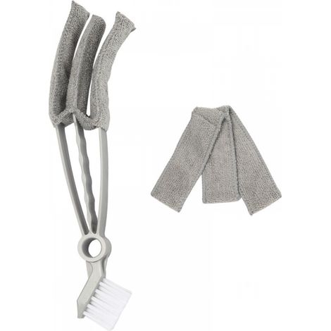 Brosse de nettoyage grise pour stores vénitiens, 2753,5 cm, 1 pièce, amovible et lavable pour les grilles d'aération. (1/5)
