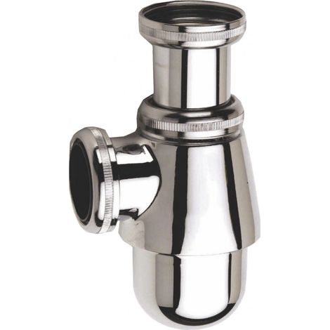 Sifón de lavabo ajustable de latón cromado Ø32