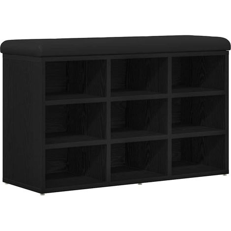 Maison Exclusive - Panca per scarpe Nero 82 x 32 x 50 cm Legno multistrato