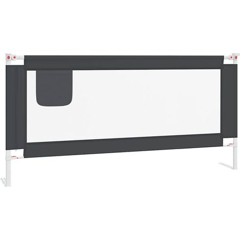 Maison Exclusive - Kleinkind-Bettschutzgitter Dunkelgrau 190x25 c