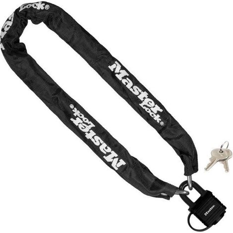 MASTER LOCK - Antivol chaine en acier de 90cm x 6mm avec cadenas 40mm