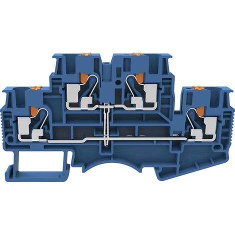 Degson DSKK4-01P-12-50-A(H) Doppelstock-Durchgangsklemme  Push-In-Klemme  Blau 1 St.