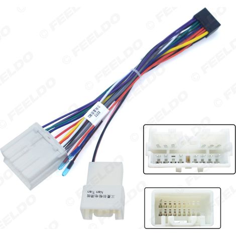 Compatible avec le câble d'alimentation du système de navigation Android 16 broches Mitsubishi Sport et le câble de navigation de mise à niveau PalmXun 16P.