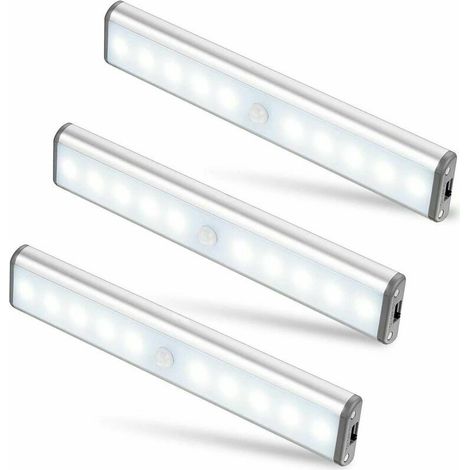 3pcs10LED rechargeable lumière blanche batterie 10LED couloir lumière placard lumière, lumière de secours, veilleuse pour enfants BLOW (1/5)