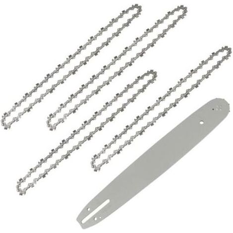 Longueur de Guide-chaîne 35 cm avce 4 Chaînes de Tronçonneuses, 52 Maillons / Entraineurs, Pas de 3/8\ (1/4)