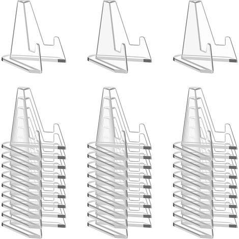 Lot de 30 supports de présentation pour cartes – Mini chevalets transparents (1/5)
