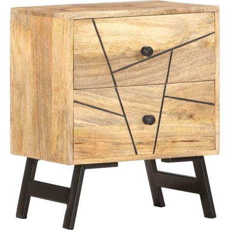 Nachttisch 40x30x50 cm Massivholz Mango vidaXL (1/5)