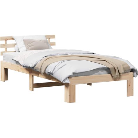 Maison Exclusive - Estructura de cama Natural 100 x 200 cm Madera (1/5)