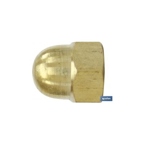 Pack mit 25 M-12 Messing Blindmuttern DIN 1587