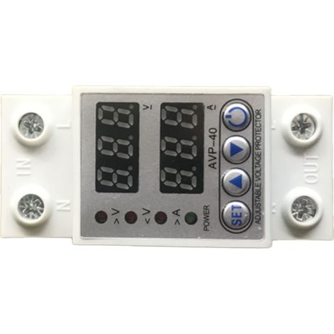 Interrupteur de protection contre les surtensions à réarmement automatique, avec affichage numérique et réglage par LED, ZY 40A 2P (1/5)